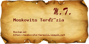 Moskovits Terézia névjegykártya