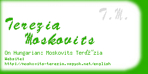 terezia moskovits business card